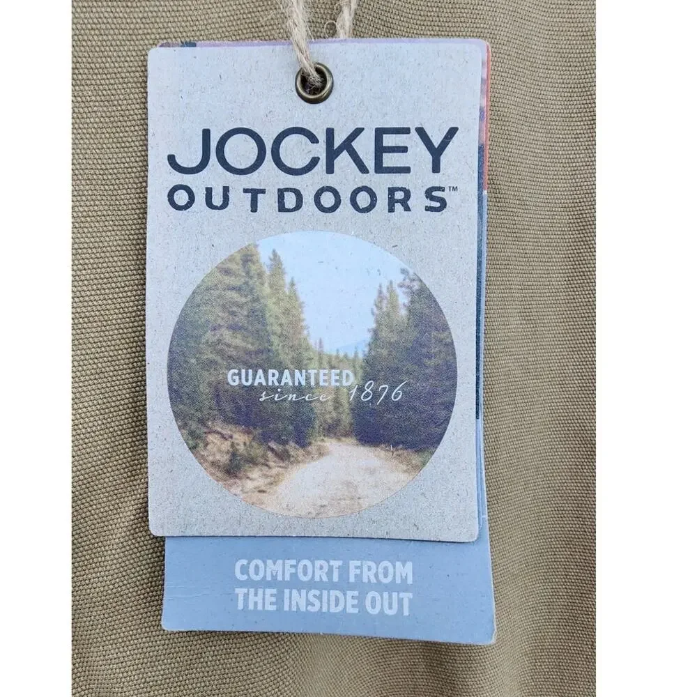 New NWT Jockey Outdoors Easy Fit Men's Cargo Pants Size 36‎ X 32 Tan Khaki